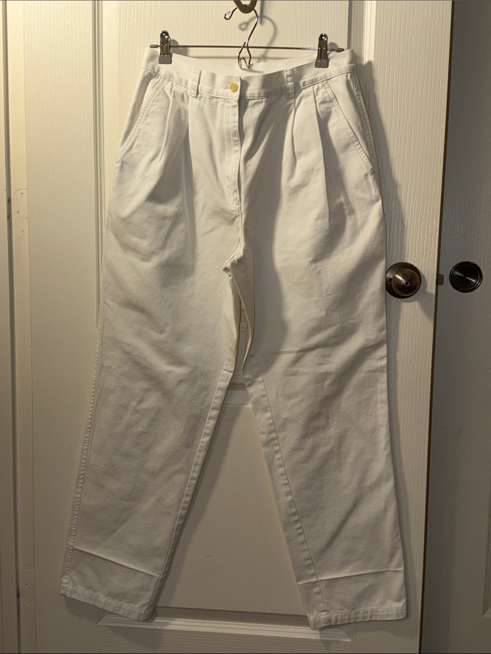 Lauren Ralph Lauren Off-White High-Waist Pleated Trousers